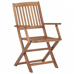 Acquista Sedie da Giardino Pieghevoli 8 pz con Cuscini Massello Acacia con riferimento GHV-3074989 della ditta GARDENHOME