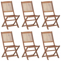 Acquista Sedie da Giardino Pieghevoli 6 pz con Cuscini Massello Acacia con riferimento GHV-3074995 della ditta GARDENHOME