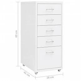 Acquista Schedario Mobile Bianco 28x41x69 cm in Metallo con riferimento GHV-335913 della ditta GARDENHOME