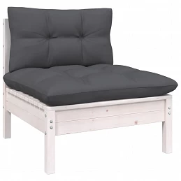 Acquista Divano da Giardino a 2 Posti con Cuscini Bianco Legno di Pino con riferimento GHV-806653 della ditta GARDENHOME