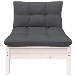 Acquista Divano da Giardino a 2 Posti con Cuscini Bianco Legno di Pino con riferimento GHV-806653 della ditta GARDENHOME