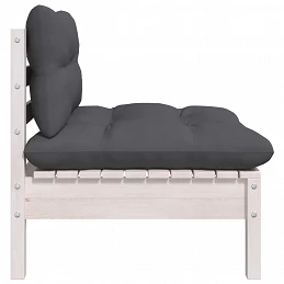 Acquista Divano da Giardino a 2 Posti con Cuscini Bianco Legno di Pino con riferimento GHV-806653 della ditta GARDENHOME