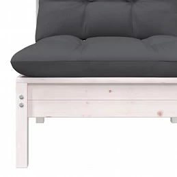 Acquista Divano da Giardino a 2 Posti con Cuscini Bianco Legno di Pino con riferimento GHV-806653 della ditta GARDENHOME