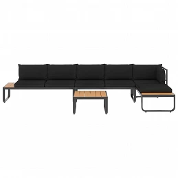 Acquista Set Divano da Giardino 4 pz ad Angolo Cuscini in Alluminio WPC con riferimento GHV-48653 della ditta GARDENHOME