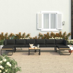 Acquista Set Divano da Giardino 5 pz ad Angolo Cuscini in Alluminio WPC con riferimento GHV-48655 della ditta GARDENHOME