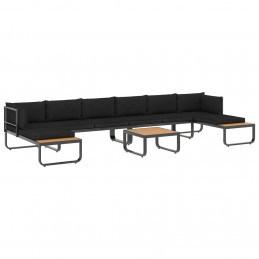 Acquista Set Divano da Giardino 5 pz ad Angolo Cuscini in Alluminio WPC con riferimento GHV-48655 della ditta GARDENHOME