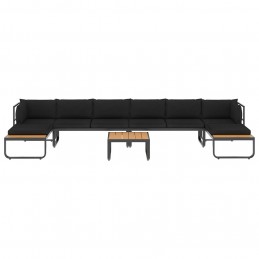 Acquista Set Divano da Giardino 5 pz ad Angolo Cuscini in Alluminio WPC con riferimento GHV-48655 della ditta GARDENHOME