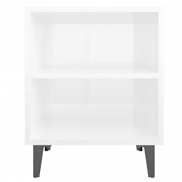 Acquista Comodini con Gambe in Metallo 2 pz Bianco Lucido 40x30x50 cm con riferimento GHV-805810 della ditta GARDENHOME