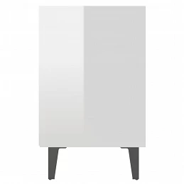 Acquista Comodini con Gambe in Metallo 2 pz Bianco Lucido 40x30x50 cm con riferimento GHV-805810 della ditta GARDENHOME