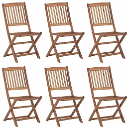 Acquista Sedie da Giardino Pieghevoli 6 pz con Cuscini Massello Acacia con riferimento GHV-3075014 della ditta GARDENHOME