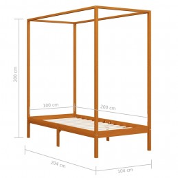 Acquista Giroletto a Baldacchino Marrone Miele Massello Pino 100x200 cm con riferimento GHV-283257 della ditta GARDENHOME
