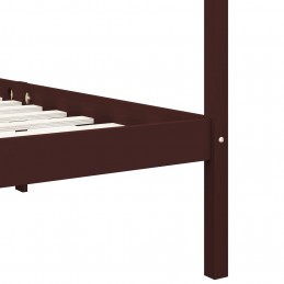 Acquista Giroletto a Baldacchino Marrone Scuro Massello Pino 100x200 cm con riferimento GHV-283269 della ditta GARDENHOME