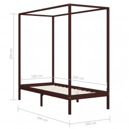 Acquista Giroletto a Baldacchino Marrone Scuro Massello Pino 100x200 cm con riferimento GHV-283269 della ditta GARDENHOME