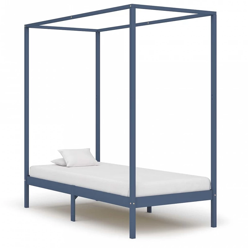 Acquista Giroletto a Baldacchino Grigio Legno Massello di Pino 90x200 cm con riferimento GHV-283274 della ditta GARDENHOME