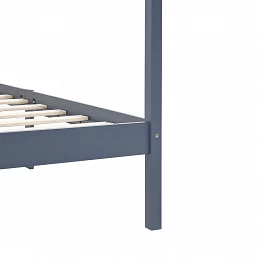 Acquista Giroletto a Baldacchino Grigio Legno Massello di Pino 90x200 cm con riferimento GHV-283274 della ditta GARDENHOME