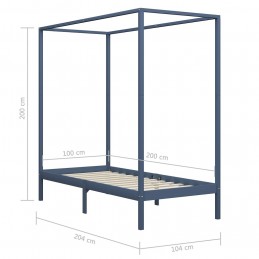 Acquista Giroletto a Baldacchino Grigio Legno Massello di Pino 100x200cm con riferimento GHV-283275 della ditta GARDENHOME