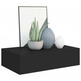 Acquista Scaffale con Cassetti da Parete Nero 40x23,5x10 cm in MDF con riferimento GHV-330243 della ditta GARDENHOME