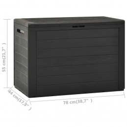 Acquista Baule da Giardino Antracite 78x44x55 cm con riferimento GHV-49444 della ditta GARDENHOME
