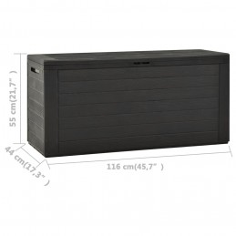 Acquista Baule da Giardino Antracite 116x44x55 cm con riferimento GHV-49445 della ditta GARDENHOME