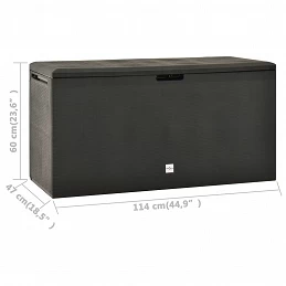 Acquista Baule da Giardino Antracite 114x47x60 cm con riferimento GHV-49446 della ditta GARDENHOME