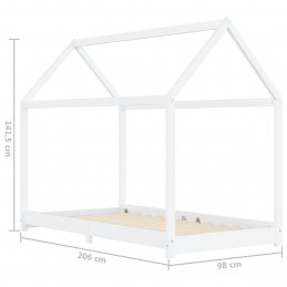 Acquista Giroletto per Bambini Bianco in Massello di Pino 90x200 cm con riferimento GHV-283351 della ditta GARDENHOME