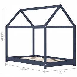 Acquista Giroletto per Bambini Grigio in Massello di Pino 70x140 cm con riferimento GHV-283352 della ditta GARDENHOME