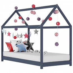 Acquista Giroletto per Bambini Grigio in Legno Massello di Pino 80x160cm con riferimento GHV-283353 della ditta GARDENHOME