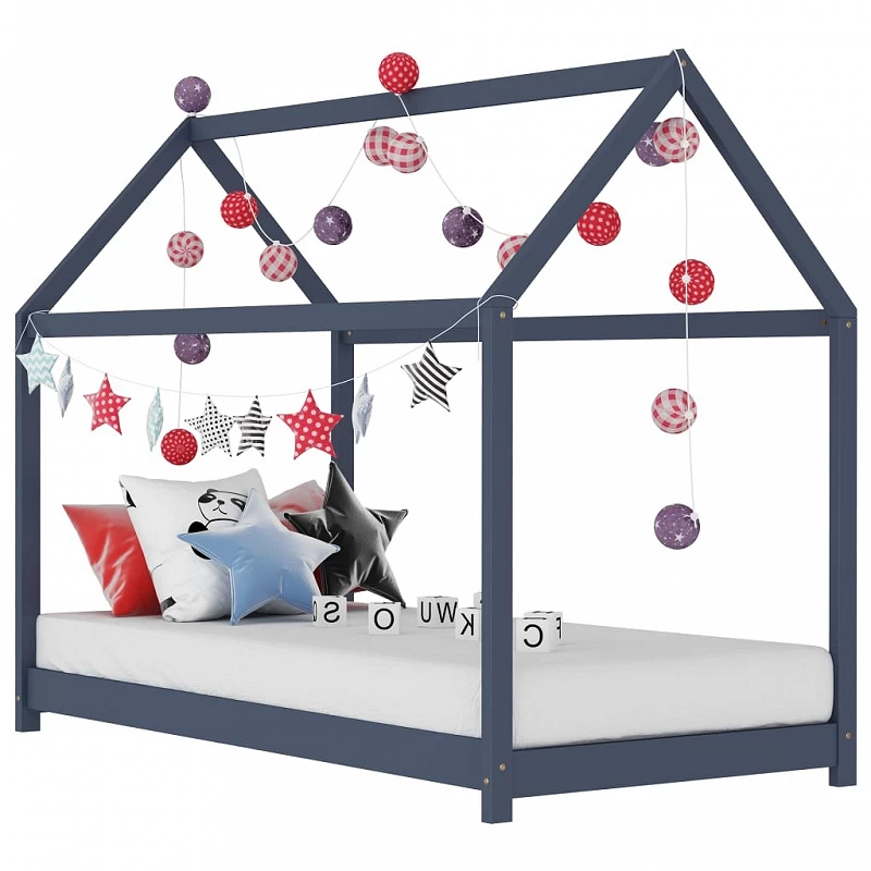 Acquista Giroletto per Bambini Grigio in Legno Massello di Pino 80x160cm con riferimento GHV-283353 della ditta GARDENHOME
