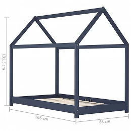 Acquista Giroletto per Bambini Grigio in Legno Massello di Pino 80x160cm con riferimento GHV-283353 della ditta GARDENHOME
