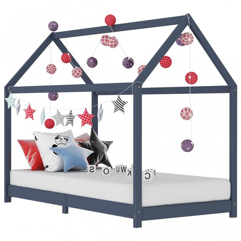 Acquista Giroletto per Bambini Grigio in Massello di Pino 90x200 cm con riferimento GHV-283354 della ditta GARDENHOME