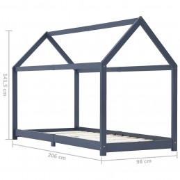 Acquista Giroletto per Bambini Grigio in Massello di Pino 90x200 cm con riferimento GHV-283354 della ditta GARDENHOME