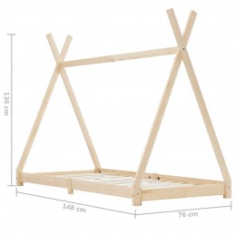 Acquista Giroletto per Bambini in Legno Massello di Pino 70x140 cm con riferimento GHV-283355 della ditta GARDENHOME
