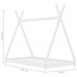Acquista Giroletto per Bambini Bianco in Massello di Pino 70x140 cm con riferimento GHV-283358 della ditta GARDENHOME
