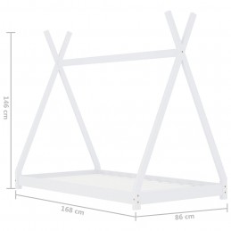 Acquista Giroletto per Bambini Bianco in Massello di Pino 80x160 cm con riferimento GHV-283359 della ditta GARDENHOME