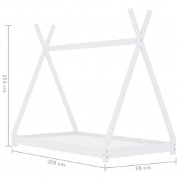 Acquista Giroletto per Bambini Bianco in Massello di Pino 90x200 cm con riferimento GHV-283360 della ditta GARDENHOME