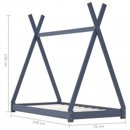 Acquista Giroletto per Bambini Grigio in Massello di Pino 70x140 cm con riferimento GHV-283361 della ditta GARDENHOME
