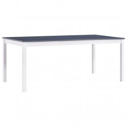 Acquista Tavolo da Pranzo Bianco e Grigio 180x90x73 cm in Legno di Pino con riferimento GHV-283406 della ditta GARDENHOME