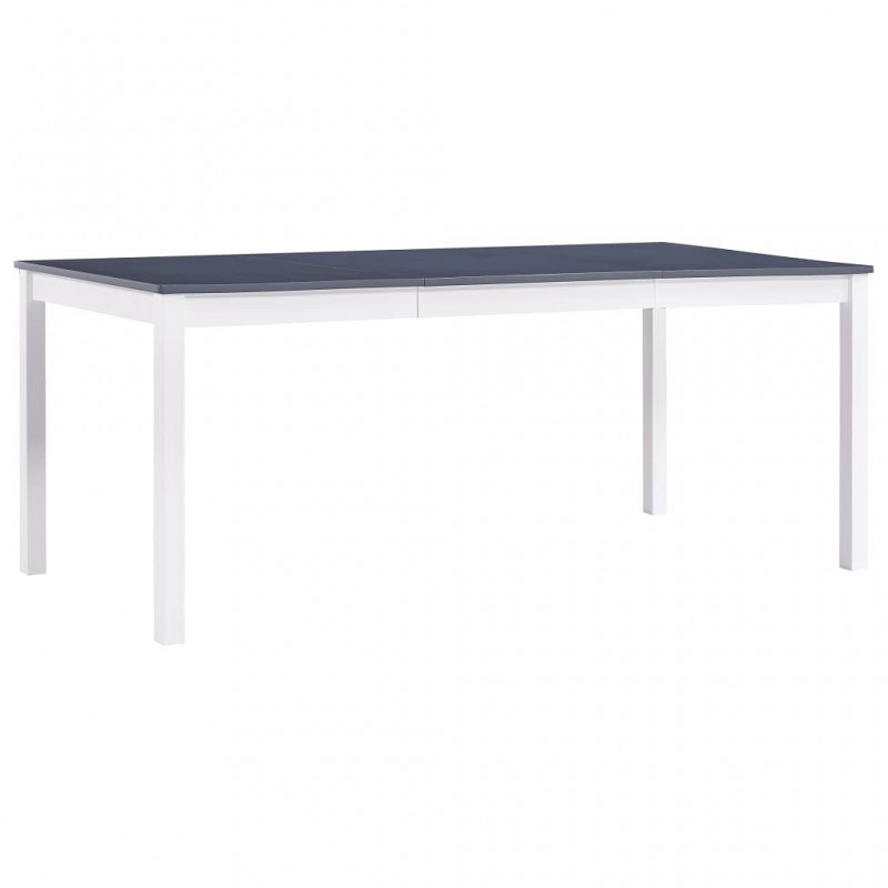 Acquista Tavolo da Pranzo Bianco e Grigio 180x90x73 cm in Legno di Pino con riferimento GHV-283406 della ditta GARDENHOME