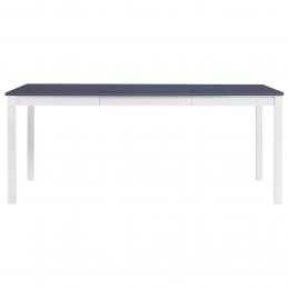 Acquista Tavolo da Pranzo Bianco e Grigio 180x90x73 cm in Legno di Pino con riferimento GHV-283406 della ditta GARDENHOME
