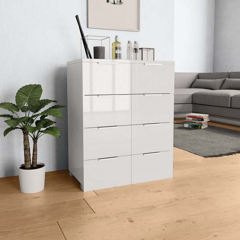 Acquista Credenza con Finitura Lucida Bianca 60x35x80 cm in Truciolato con riferimento GHV-283712 della ditta GARDENHOME