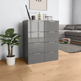 Acquista Credenza con Finitura Lucida Grigia 60x35x80 cm in Truciolato con riferimento GHV-283714 della ditta GARDENHOME