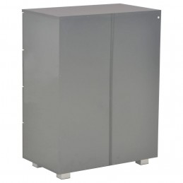 Acquista Credenza con Finitura Lucida Grigia 60x35x80 cm in Truciolato con riferimento GHV-283714 della ditta GARDENHOME