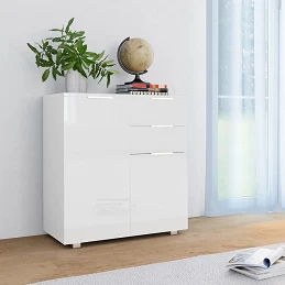 Acquista Credenza con Finitura Lucida Bianca 71x35x80 cm in Truciolato con riferimento GHV-283715 della ditta GARDENHOME