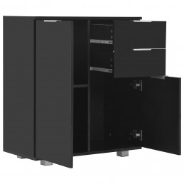 Acquista Credenza con Finitura Lucida Nera 71x35x80 cm in Truciolato con riferimento GHV-283716 della ditta GARDENHOME