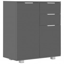 Acquista Credenza con Finitura Lucida Grigia 71x35x80 cm in Truciolato con riferimento GHV-283717 della ditta GARDENHOME