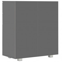 Acquista Credenza con Finitura Lucida Grigia 71x35x80 cm in Truciolato con riferimento GHV-283717 della ditta GARDENHOME
