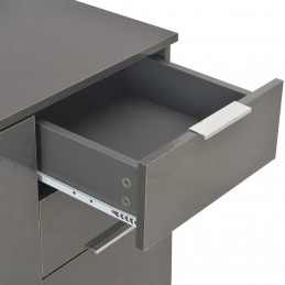 Acquista Credenza con Finitura Lucida Grigia 71x35x80 cm in Truciolato con riferimento GHV-283717 della ditta GARDENHOME