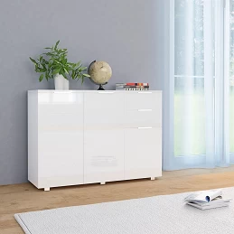 Acquista Credenza Bianco Lucido 107x35x80,5 cm con riferimento GHV-283718 della ditta GARDENHOME