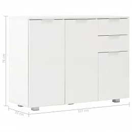 Acquista Credenza Bianco Lucido 107x35x80,5 cm con riferimento GHV-283718 della ditta GARDENHOME