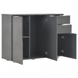 Acquista Credenza con Finitura Lucida Grigia 107x35x76 cm con riferimento GHV-283720 della ditta GARDENHOME